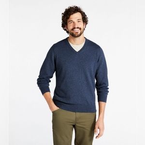 Mens L.L.Bean cashmere blue sweater